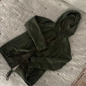 Army green utility jacket